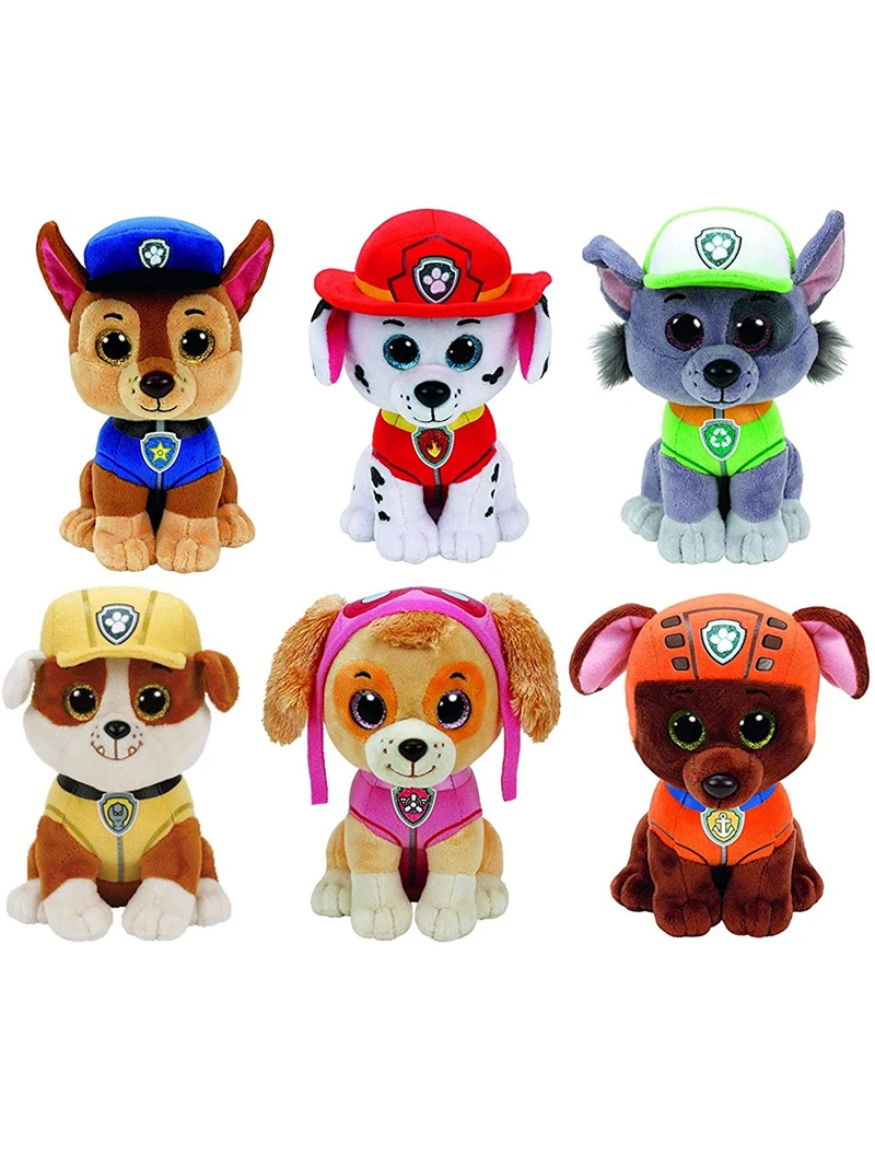 Skye Rocky Zuma Chase Marshal Rubber Everest Ty Beanie Dog Patrol Plush Toy|Stuffed & Plush Animals| - AliExpress