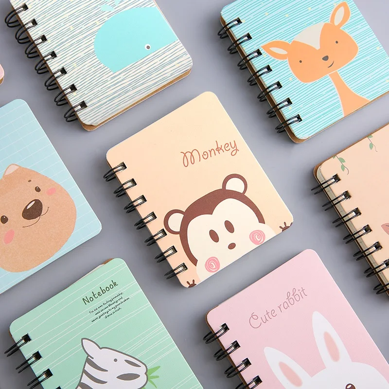

W&G Kawaii Small Portable Notepad Z Portable Korean Small Diary Coil Notebook Stationery Small Notebook
