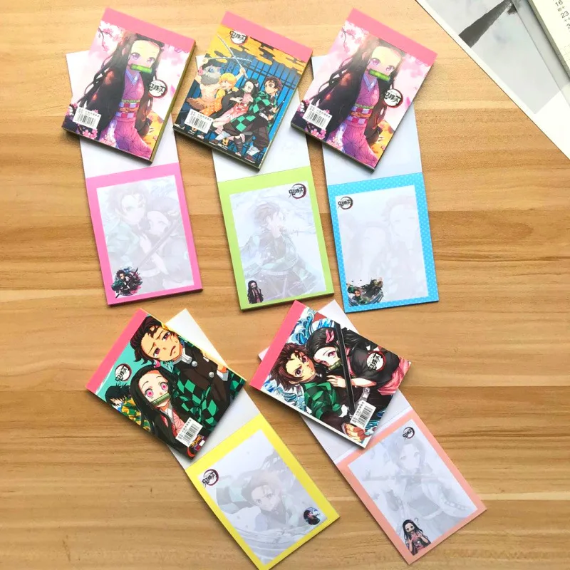 

5pcs/set Anime Demon Slayer Kimetsu No Yaiba Tanjirou Kamado Sticky Note Pocket Note Book Japanese Animation Stationery Notebook