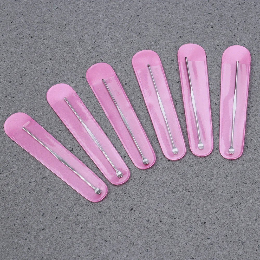

6pcs Stainless Steel Earpicks Curette Ear Cleaner Ear Wax Remove Tool