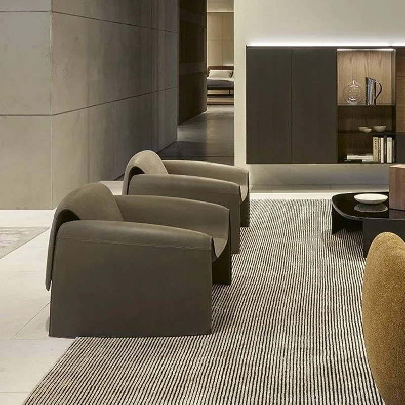 

GY Single-Seat Sofa Chair Fabric Personality Crab Chair Minimalist Designer Creative M-Shaped Leisure Negotiation Sofa Chair