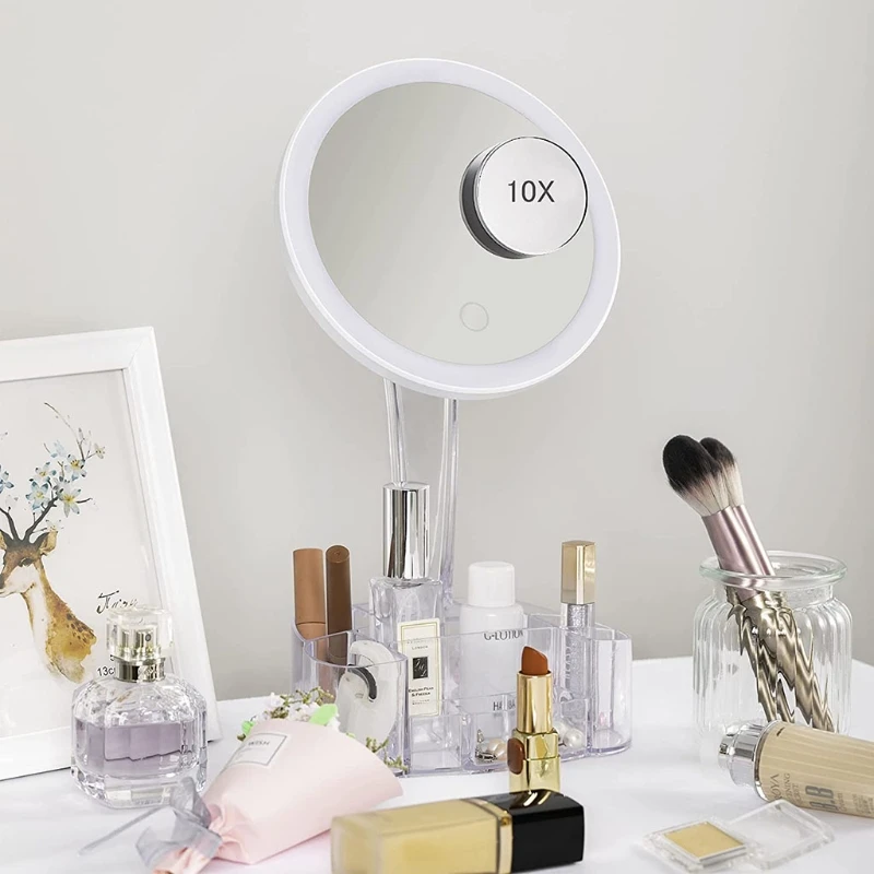 Зеркало для макияжа с светильник кой зеркало туалетного столика 10-кратным