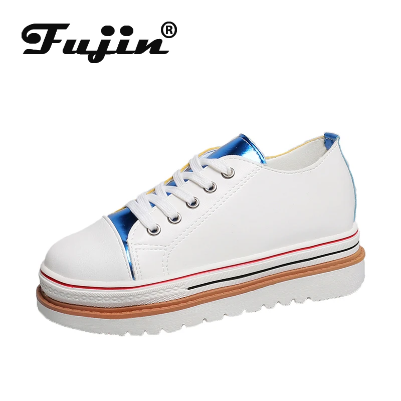 Fujin/женские тонкие туфли Сезон весна осень Модные без застежки на платформе с