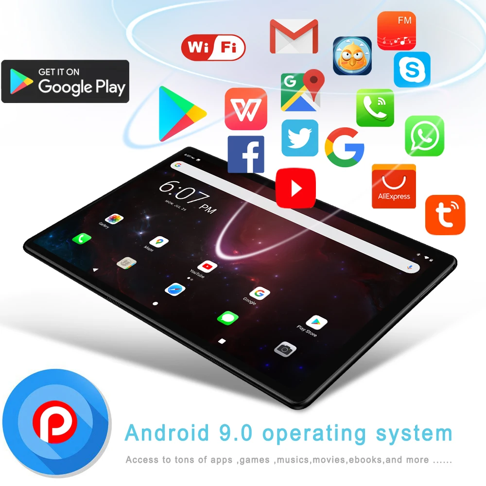 10 1 inch google android 9 0 original 2gb32gb mobile phone call sim card tablet android tablet gps wifi fm android tablet mid free global shipping