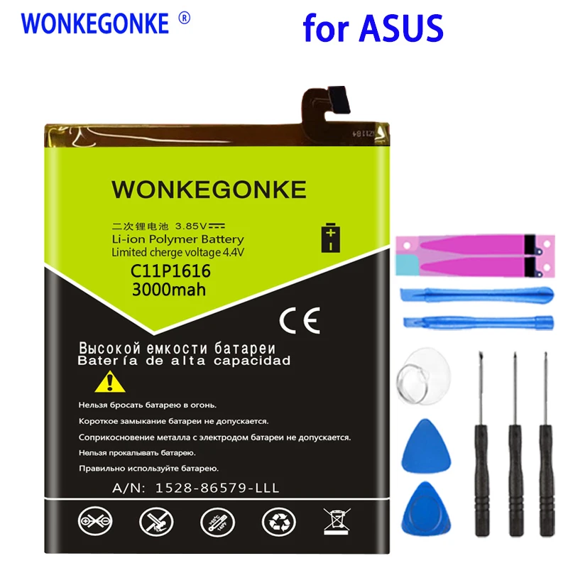 

WONKEGONKE 3000mah Battery For asus zenfone v V520KL C11P1616 battery