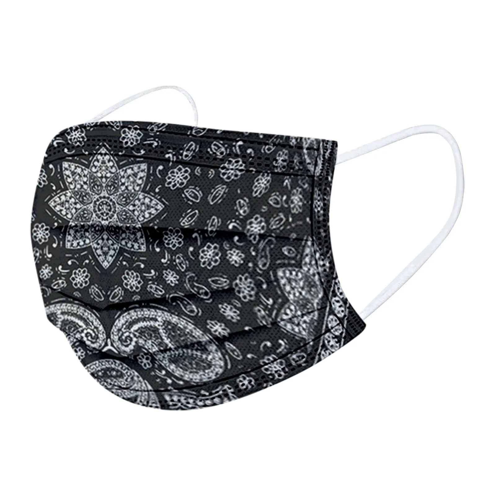 

50PCS Adult Stripe Fashion Printed Mask Mouth-muffle Disposable Pattern Face mask 3 Layer Ply Meltblown Cloth Filter Facemask