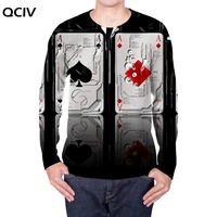 qciv brand poker long sleeve t shirt men art t shirt novel anime clothes harajuku punk rock mens clothing casual streetwear