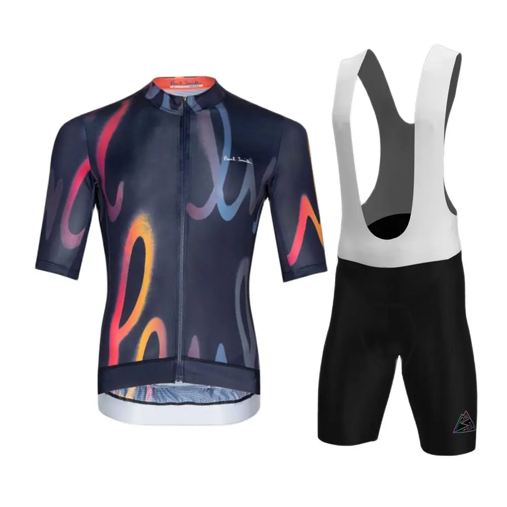 

Paul Smith Men Cycling Jersey Set Motocross Clothes Lycra Bib Shorts Set Outdoor Team Road Racing Suit Maillot Ciclismo Hombre