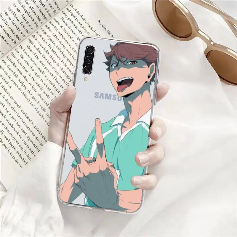 

Anime Haikyuu Oikawa funda Phone Case Transparent for Samsung A71 S9 10 20 HUAWEI p30 40 honor 10i 8x xiaomi note 8 Pro 10t 11