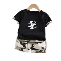 new summer baby fashion clothes children boys girl letter t shirt shorts 2pcssets toddler cotton sportswear kid infant clothing