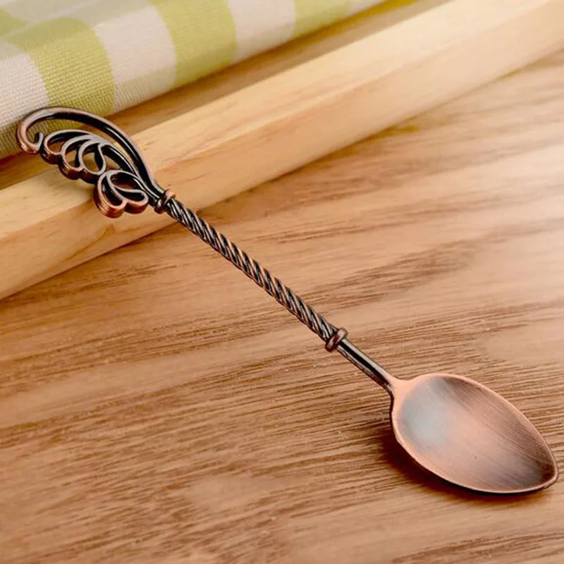 Металлическая кофейная ложка в стиле ретро 4 шт./компл. | Дом и сад