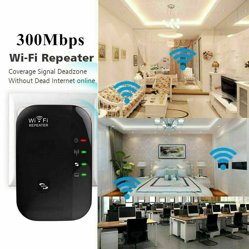 

Wireless WiFi Repeater 300Mbps WiFi Signal Amplifier 802.11 Wifi Range Extender Router 2.4G Wifi Extender