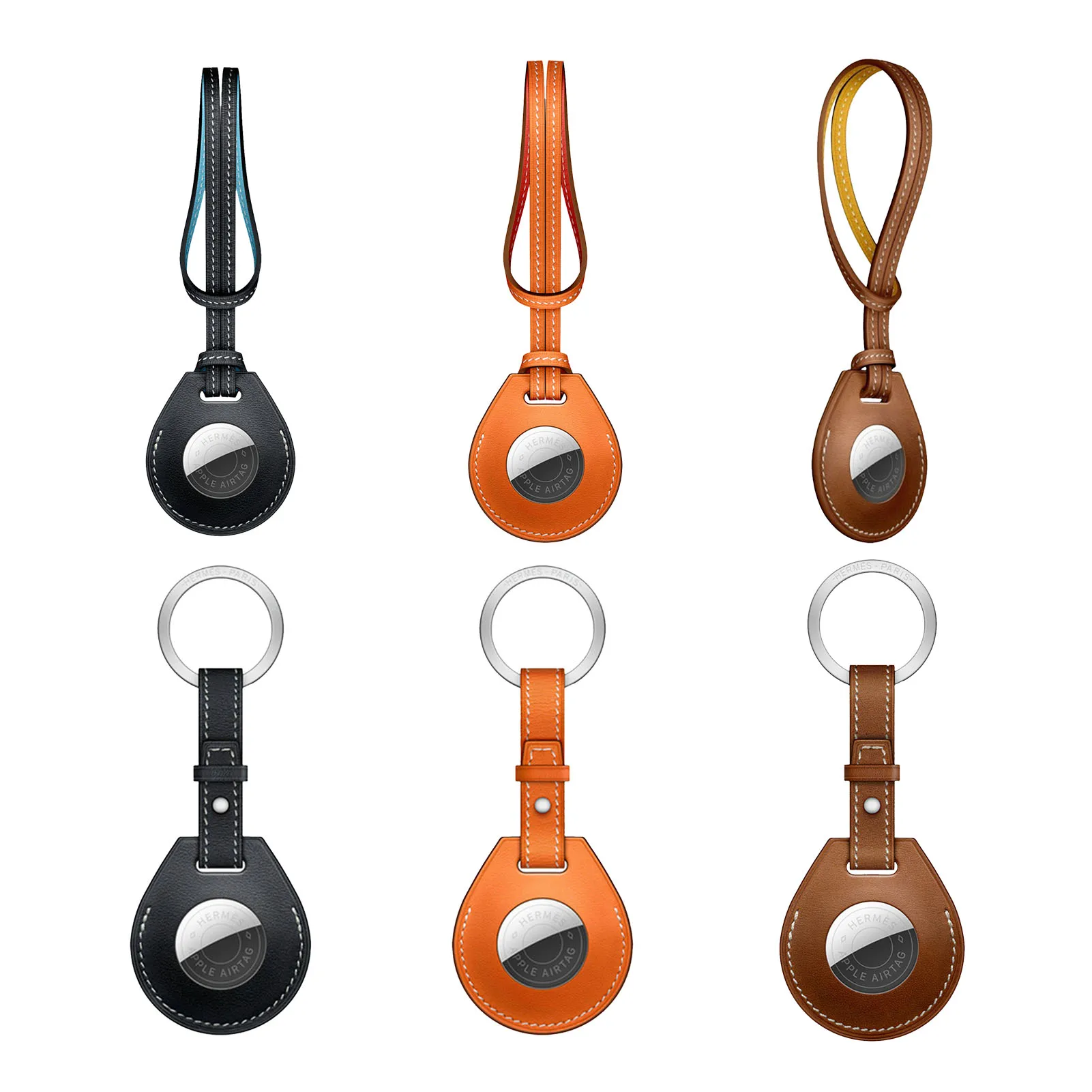 

Leather Protective Cover For AirTags Protection Skin Case Sleeve Anti-scratch Anti-lost Protector Shell For Apple AirTags Locato