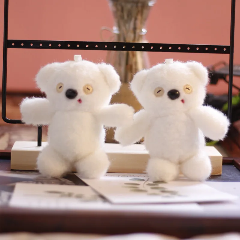 

Новый милый изысканный белый медведь, очень мягкий плюшевый брелок, детская мягкая кукла, Рождественский интересный свадебный подарок