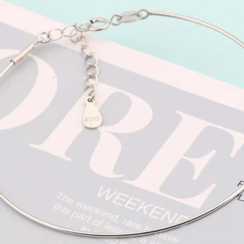 Женский браслет с бусинами из серебра 925 пробы ниткой бисера | Украшения и