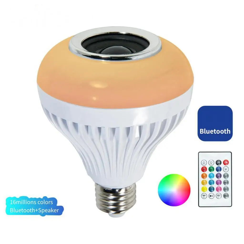 5-7 Вт Беспроводная Bluetooth Колонка лампа LED RGB Музыка проигрыватель ламсветильник E27