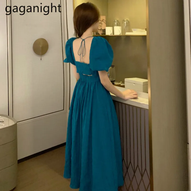 Gaganight модное женское летнее длинное платье с коротким рукавом облегающее