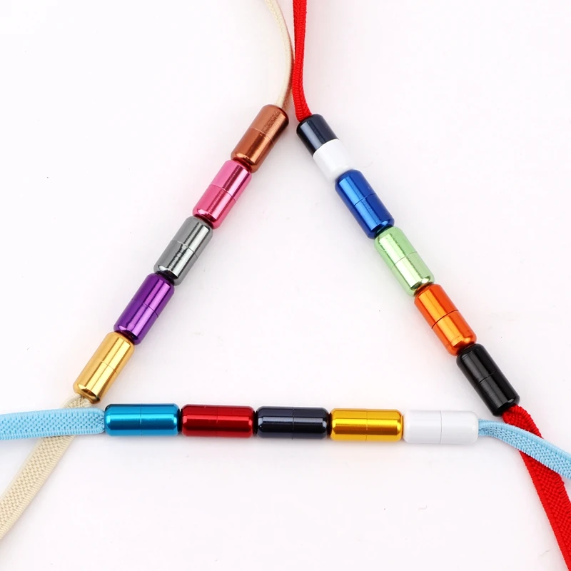 2pcs Shoelace Buckle Aluminum Shoelaces Lock Accessories Metal Lace Lock DIY Sneaker Kits Metal Lace 15 Color capsules Buckle