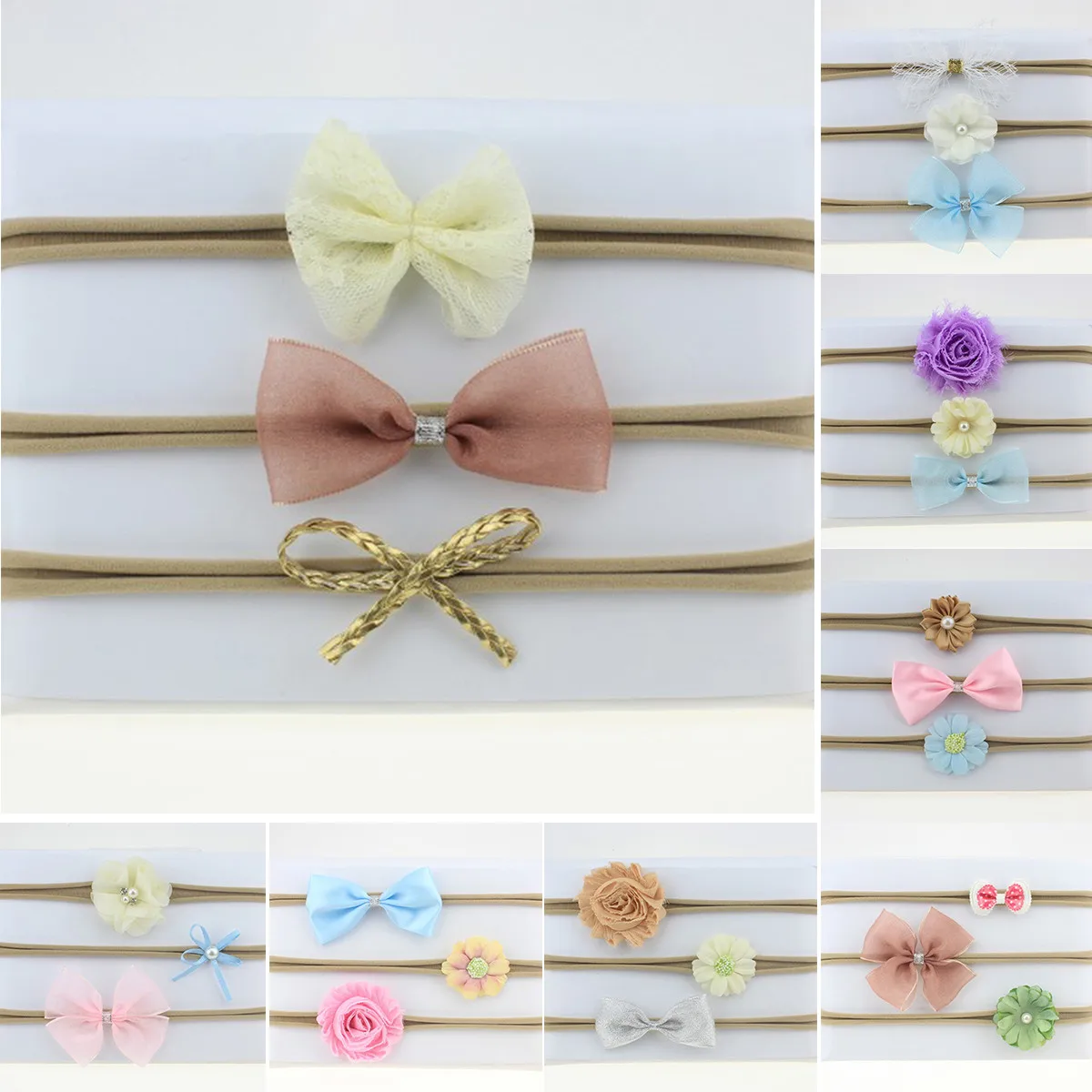 

3 шт./компл. милое детское платье для малышей и девочек ясельного возраста, повязка на голову в цветочек повязка на голову Головные уборы Под...