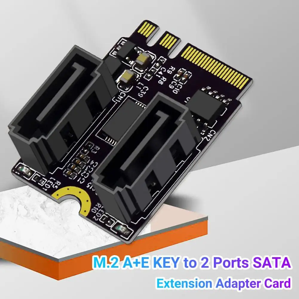 

Переходник для карты PH59 M.2 A + E KEY на 2 порта SATA, компактный удлинитель для жесткого диска, адаптер для компьютера NVR/DVR