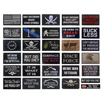 skull embroidered patch cool military slogan sticker decal applique army operator tactical patches
