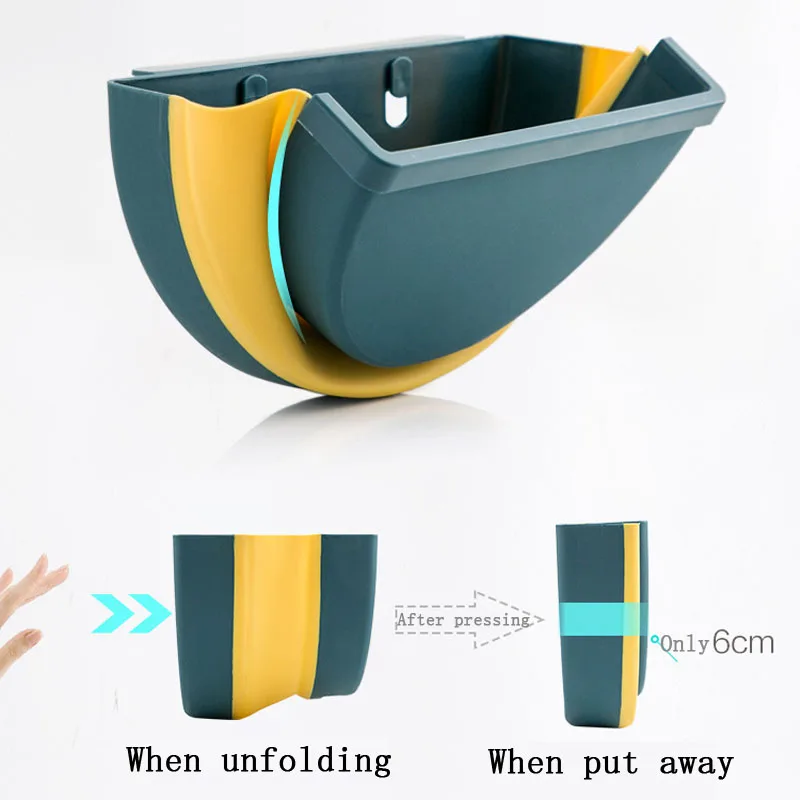 Новейшая Складная мусорная корзина кухонный шкаф дверь подвесная настенная для