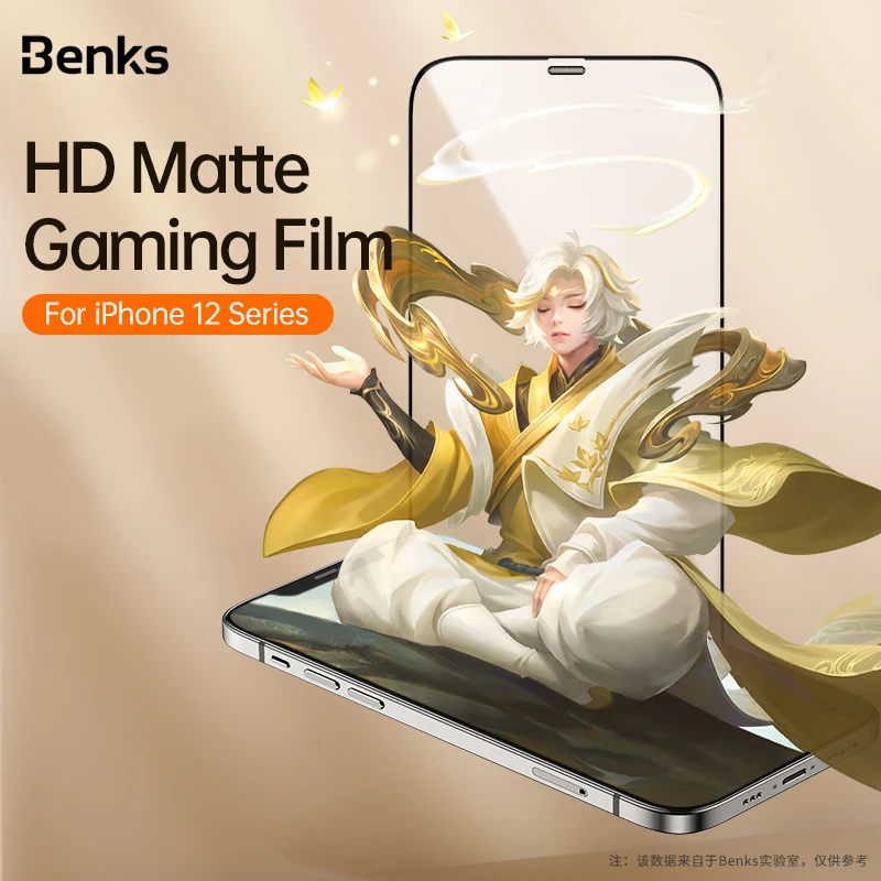 benks vpro hd matte dustproof mesh film for iphone 12 mini pro max tempered glass anti fingerprint game screen protector free global shipping