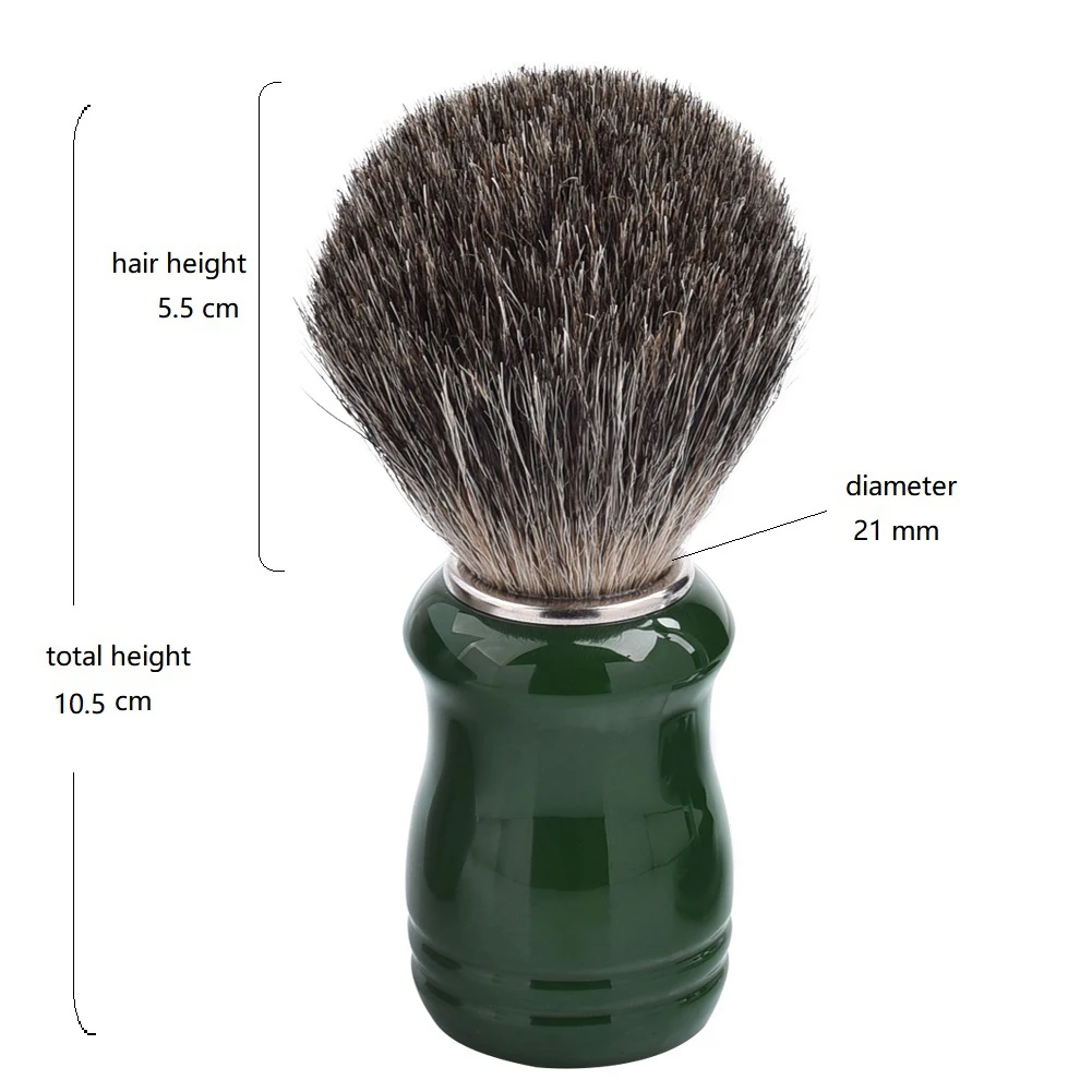 Brush only Набор мужских щеток для бритья, высокая плотность, чистый барсук, Парикмахерская щетка для бритья со стальной подставкой и чашей - Цвет: Brush only