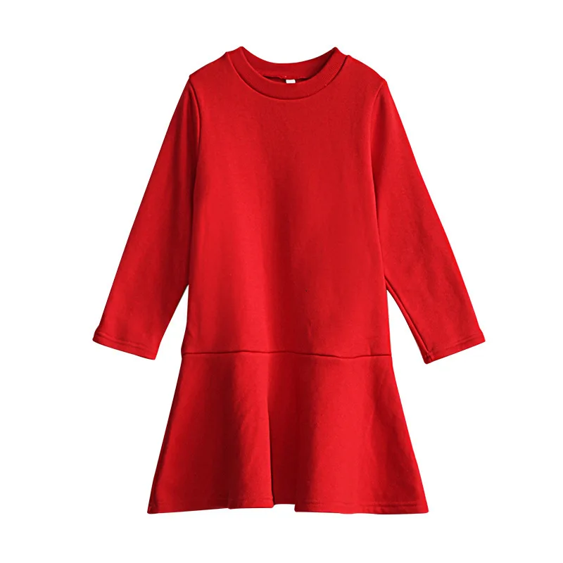 Рождественское флисовое платье в Корейском стиле для девочек сезон осень-зима