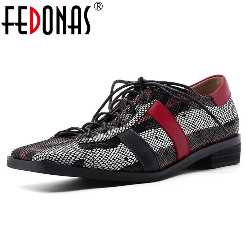 FEDONAS женские туфли-лодочки из натуральной кожи в европейском стиле Повседневная