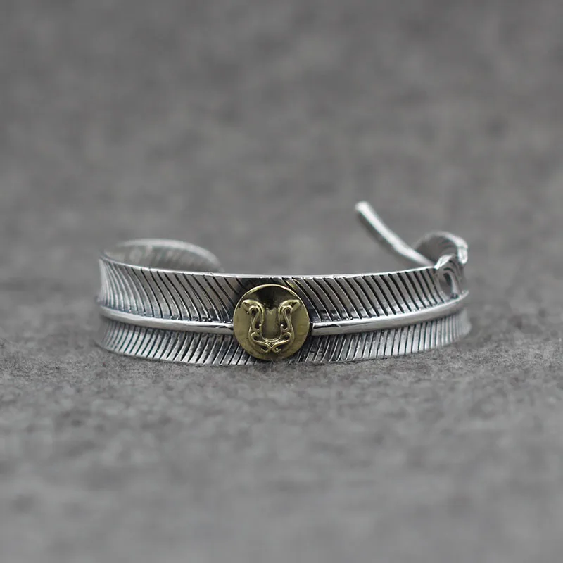 Высококачественный Выгравированный браслет из стерлингового серебра 925 пробы с