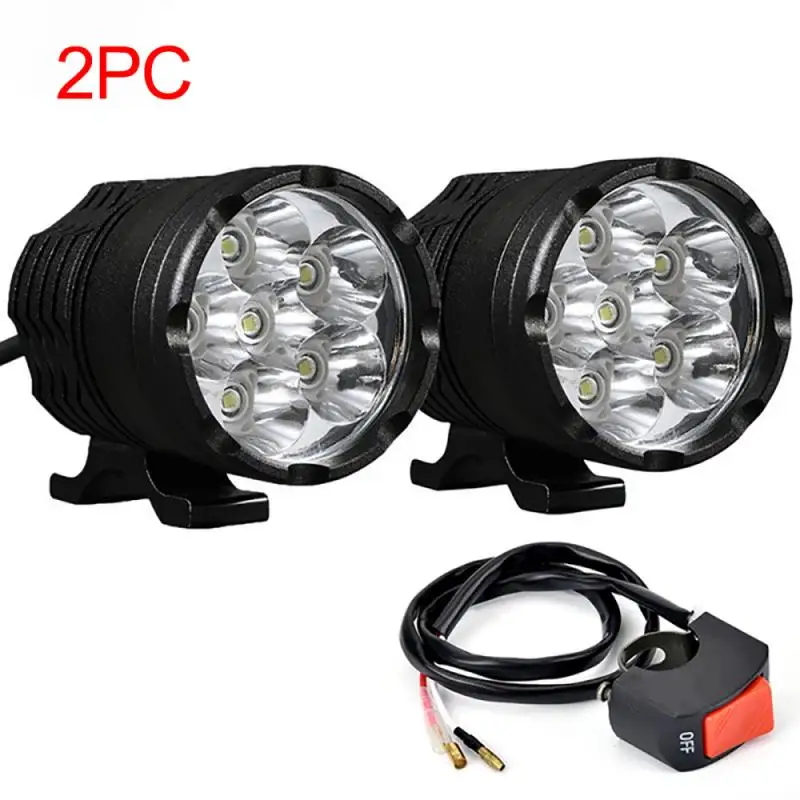 

6 LED Headlight 6000K LED Motorcycle Motorbike Scooter 9000LM Spotlight Waterproof Fog Spot Motos Bulb 12V-80V