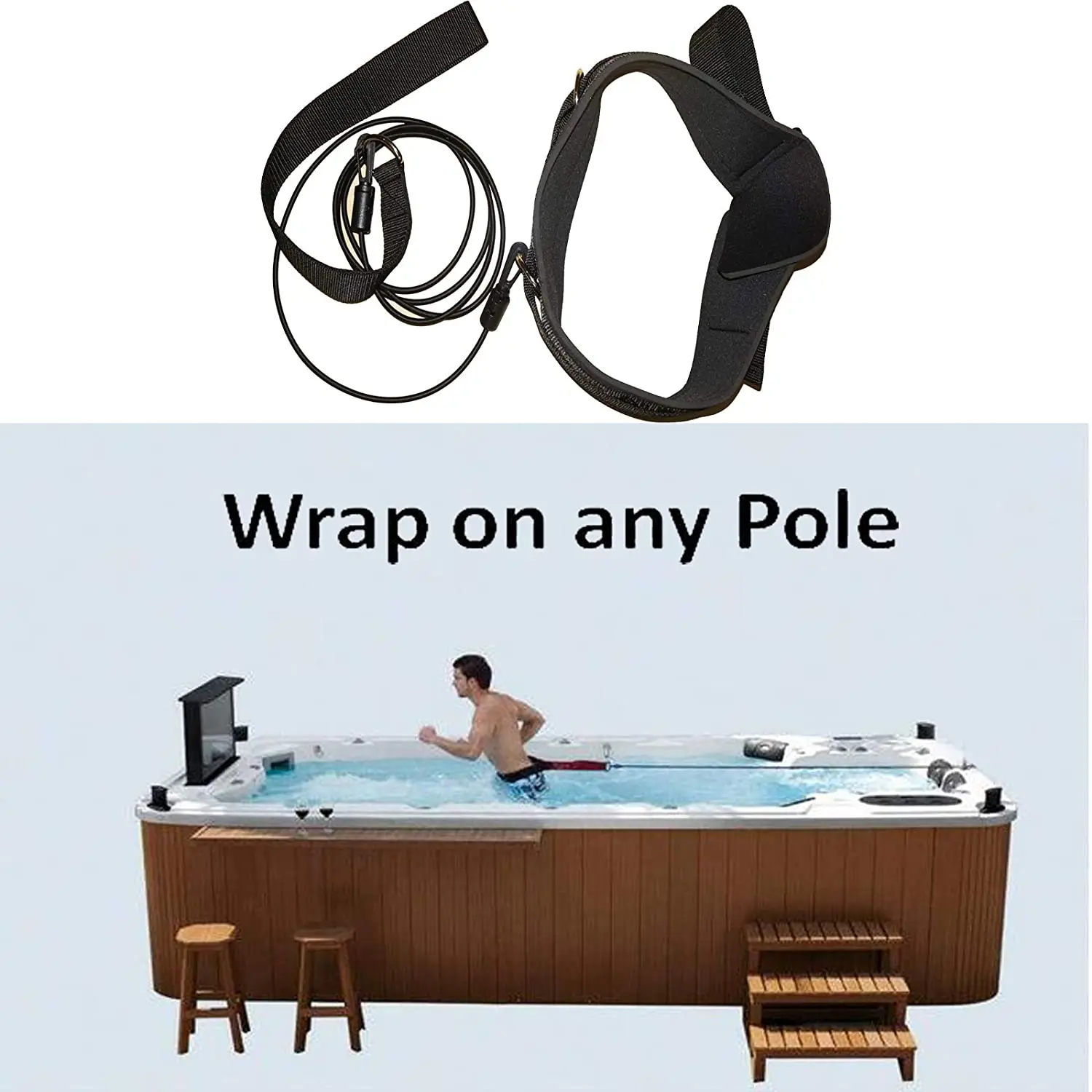 AUXPhome набор тренировочных ремней для плавания | Спортивный резиновый трос в