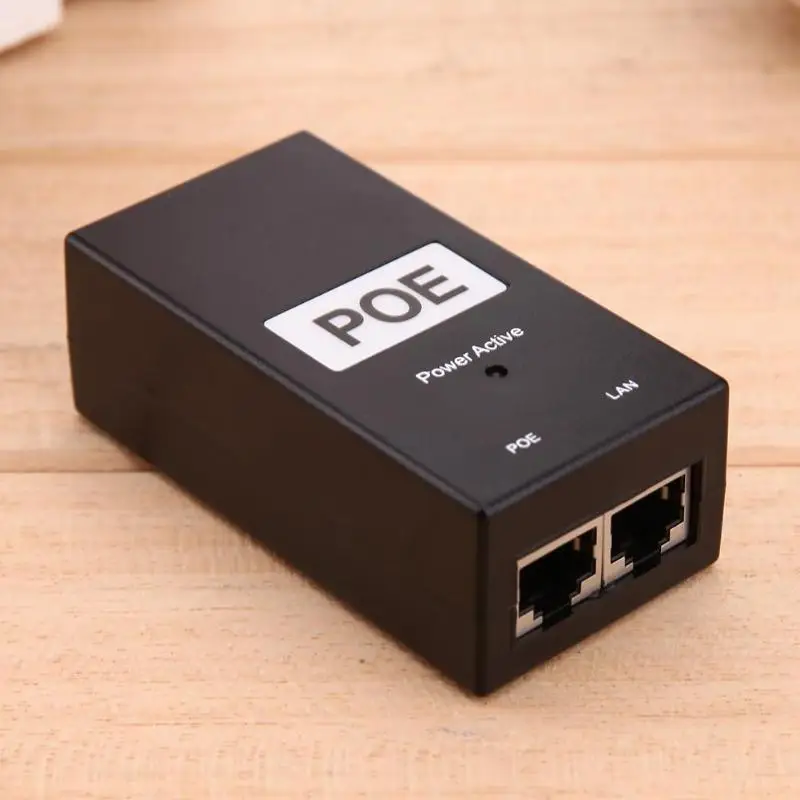 POE блок питания DC адаптер 24V 0.5A 24W настольный инжектор Ethernet видеонаблюдения