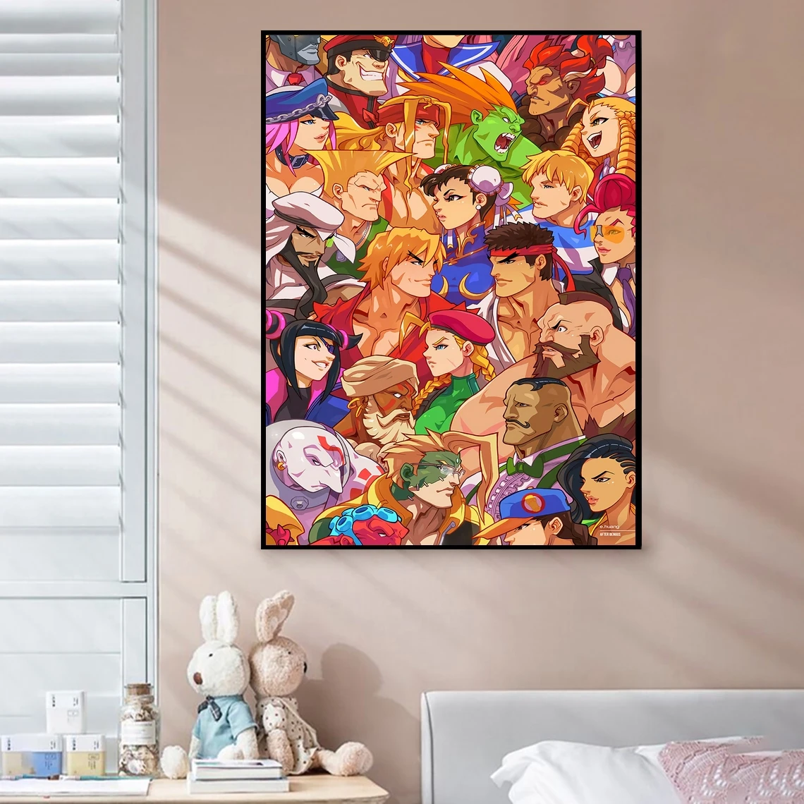 Постер уличных бойцов аркадная игра постер для геймеров PS4 чехол с принтом