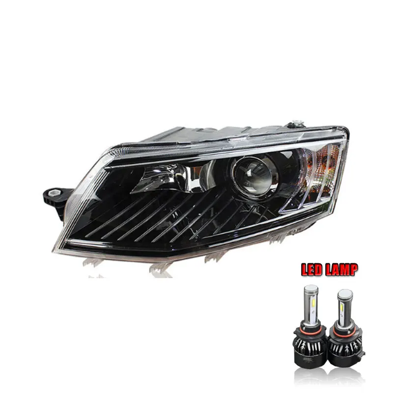 ALL LED version 2 шт. автомобильный стиль светодиодный фары для Skoda Octavia для Octavia Головной фонарь светодиодный объектив двойной луч H7 HID Xenon bi xenon объектив - Цвет: ALL LED version