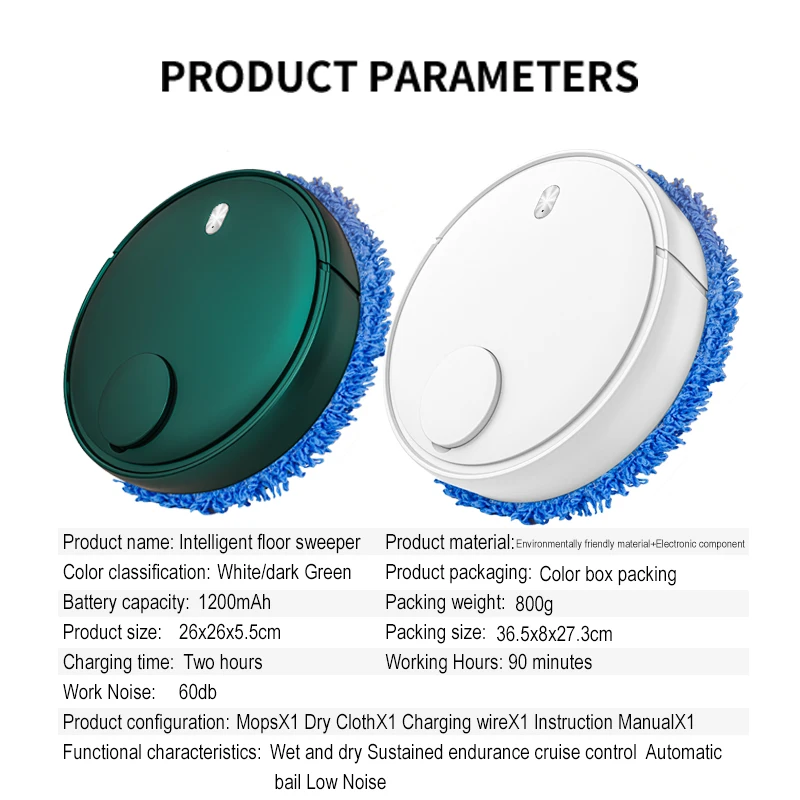 

Sweeping Robot Vacuum Cleaner Auto Rechargeable Sweeping and mopping Robot Dry Wet Mop Sweeping Vacuum Cleaner Strong Suction