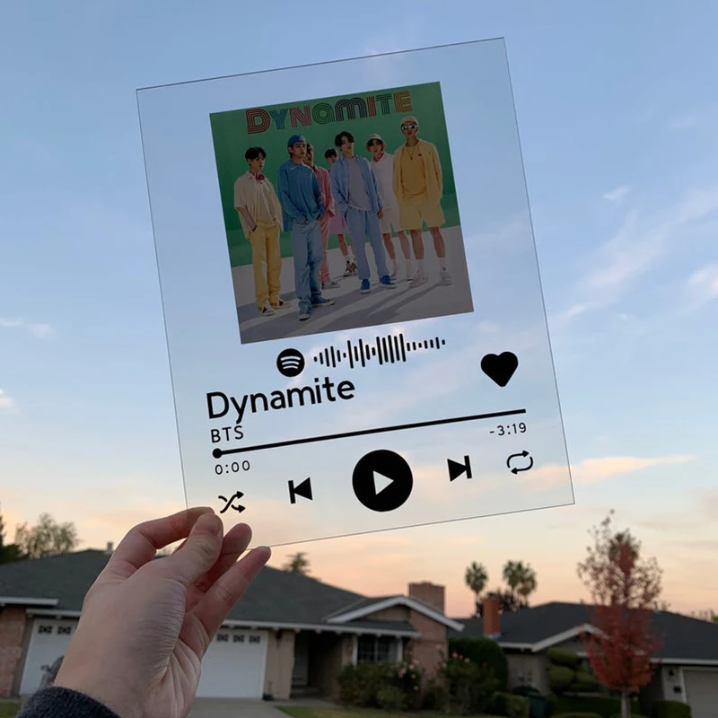 

Spotify Photo Customized Music Board Wedding Desktop Decoration Acrylic Plexiglass Plate idol Album Gift Girl Birthday Party