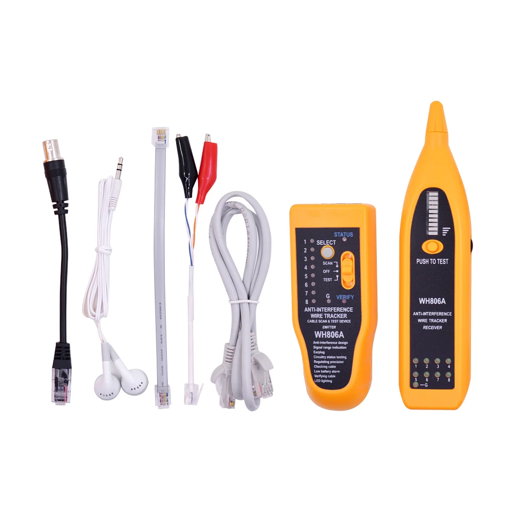 Тестер CHIPAL WH806A для кабеля BNC Cat5 Cat5E Cat6 Cat6E RJ45 прибор обнаружения телефонных