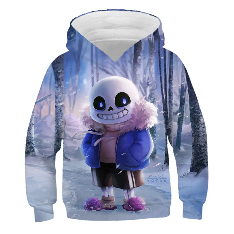Детская толстовка с 3D-принтом Undertale топы для игр детский мультяшный пуловер