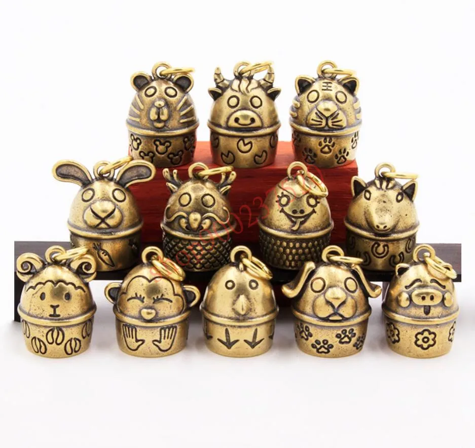 Брелок для ключей с изображением двенадцати зодиакальных колокольчиков