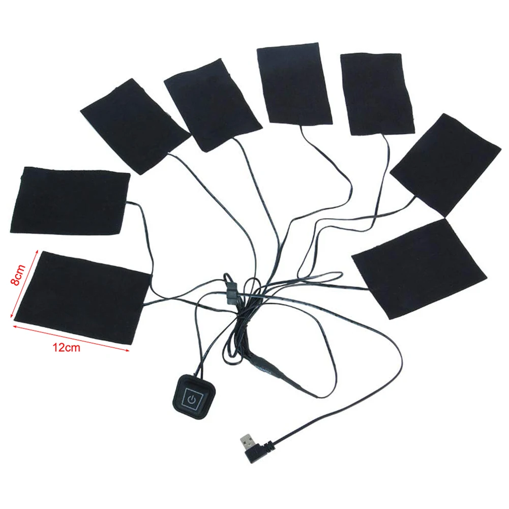 as shown 8 штук USB электрическая грелка грелку на открытом воздухе с подогревом куртка одежда прокладки нагревателя зимние; теплые; термо жилет тормозные колодки - Цвет: as shown