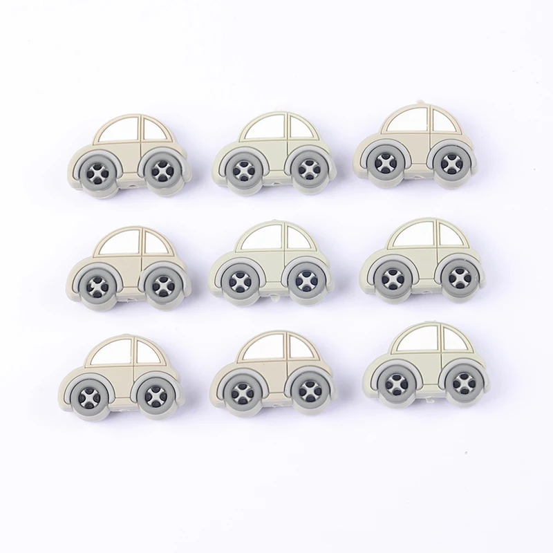 10 шт./лот безопасные силиконовые бусины для автомобиля Детские Мультяшные