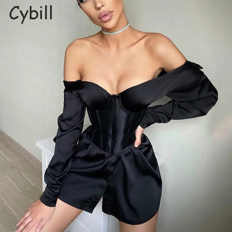 Платье-рубашка Cybill женское с отложным воротником повседневное Короткое