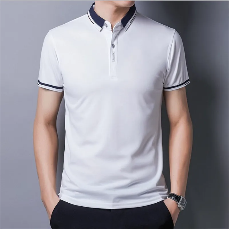 

2021 summer high quality men's casual fashion short-sleeved lapel POLO T-shirt breathable