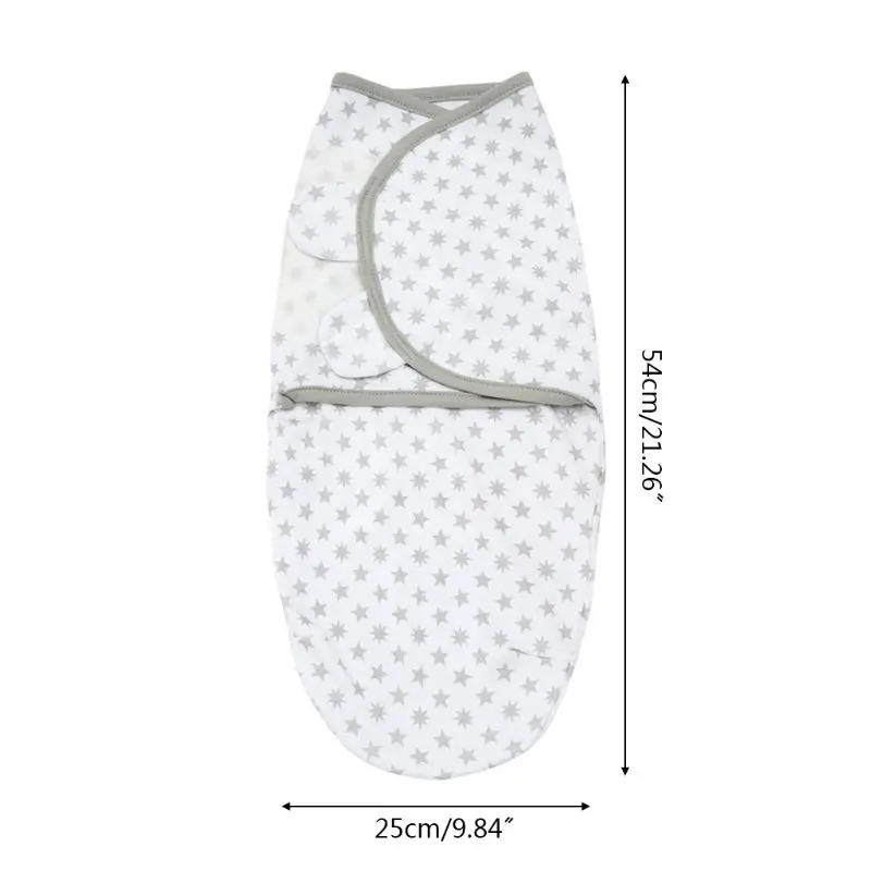 

Newborn Baby Swaddle Blanket Soft Warm Wrap Spring Summer Sleepsack Sleeping Bag for 0-2 Month Boys Girls 40JC