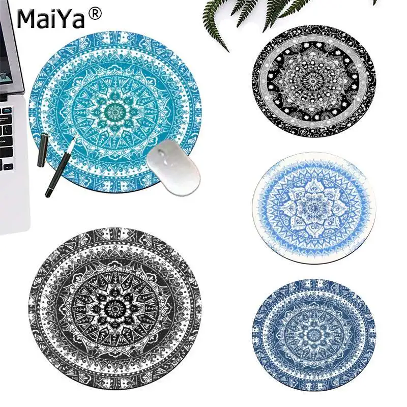 

Круглый коврик для мыши MaiYa, мандала, компьютерный коврик для игрового стола