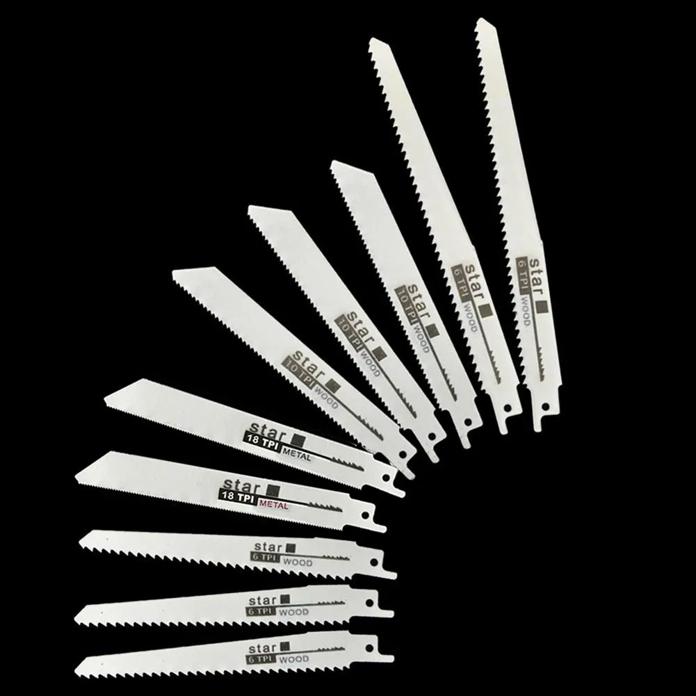 

10PCS Reciprocating Saw Blade Saw Blade Made High Strength Woodwork Metal Cut