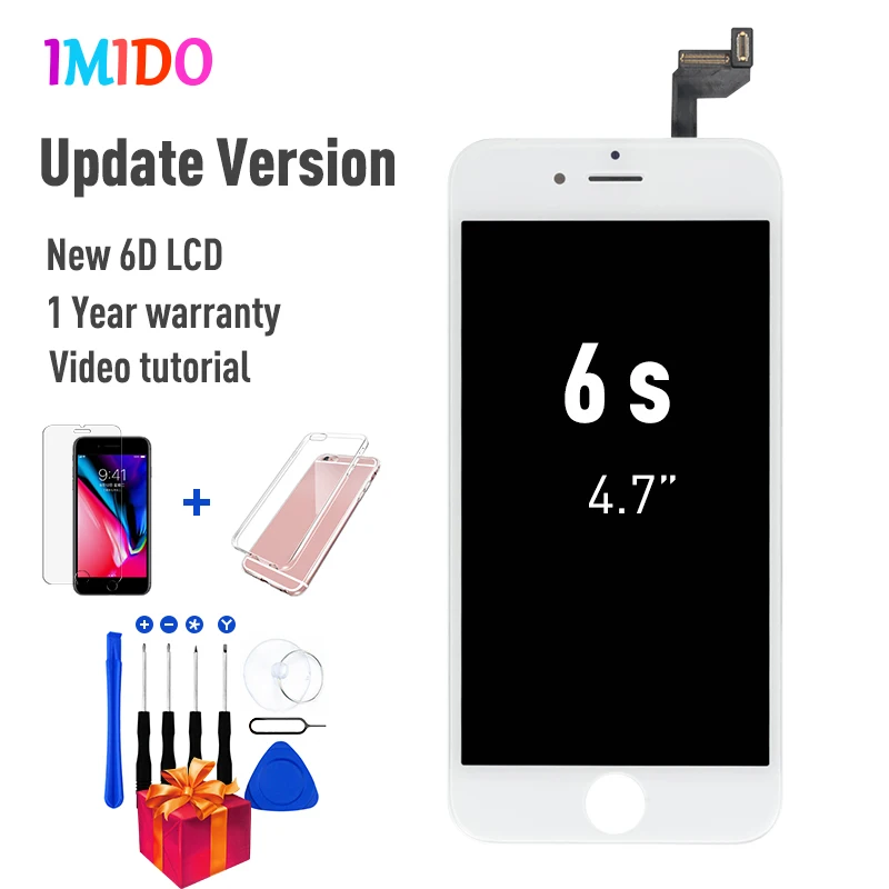 Обновленная версия ЖК-дисплей для iPhone 6 6S Plus OEM дисплей кодирующий преобразователь сенсорного экрана в сборе для iPhone 5S Замена дисплея+ подарки - Цвет: for iPhone 6S White