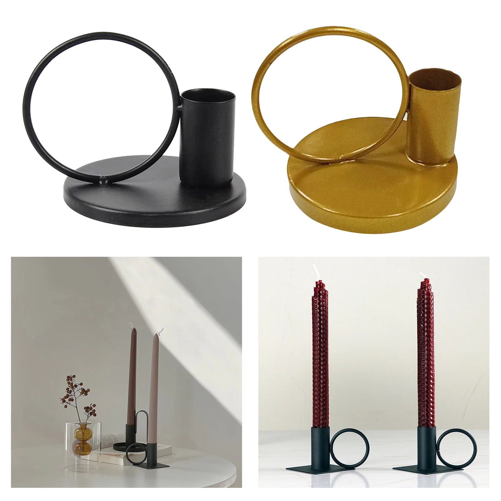 

Simple Candlestick Holder Taper Candle Holder Stand Table Events Party Decor